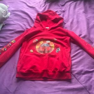 Red among us hoodie